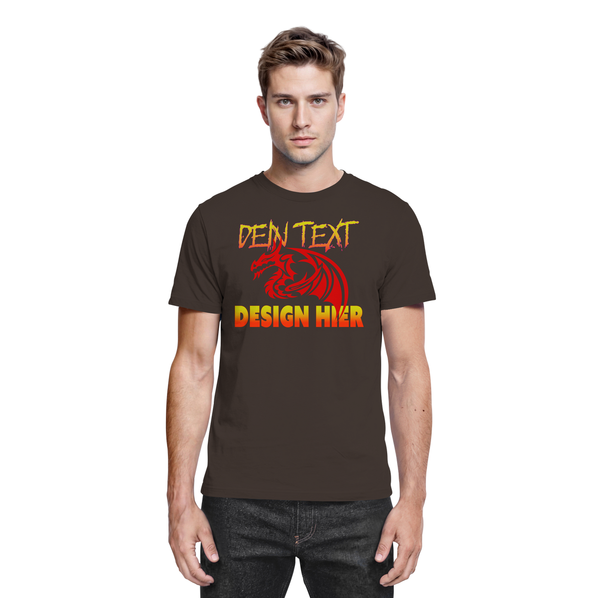 Herren Premium Cotton T-Shirt - Selbst gestalten mit eigenes Design, Text, & Foto