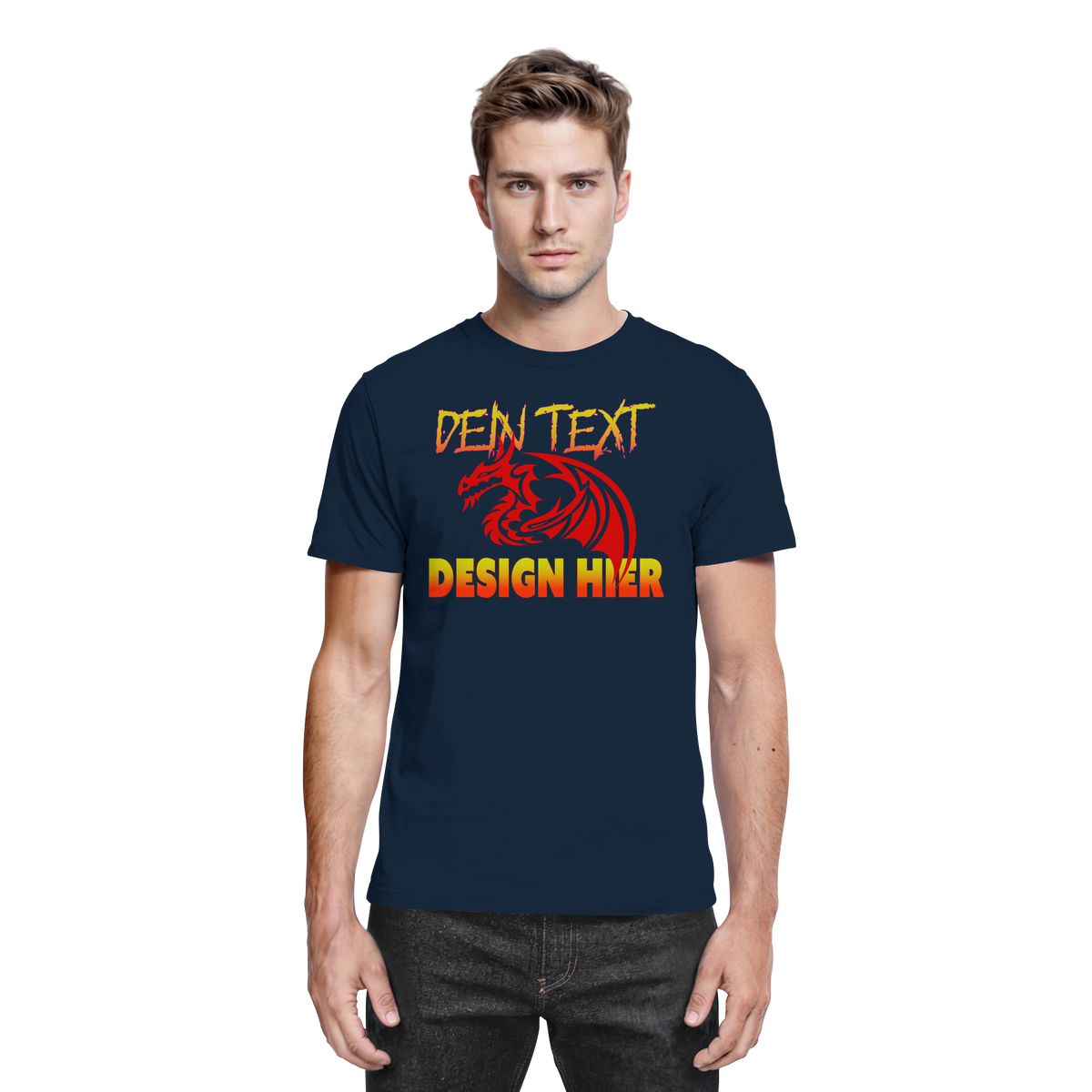 Herren Premium Cotton T-Shirt - Selbst gestalten mit eigenes Design, Text, & Foto