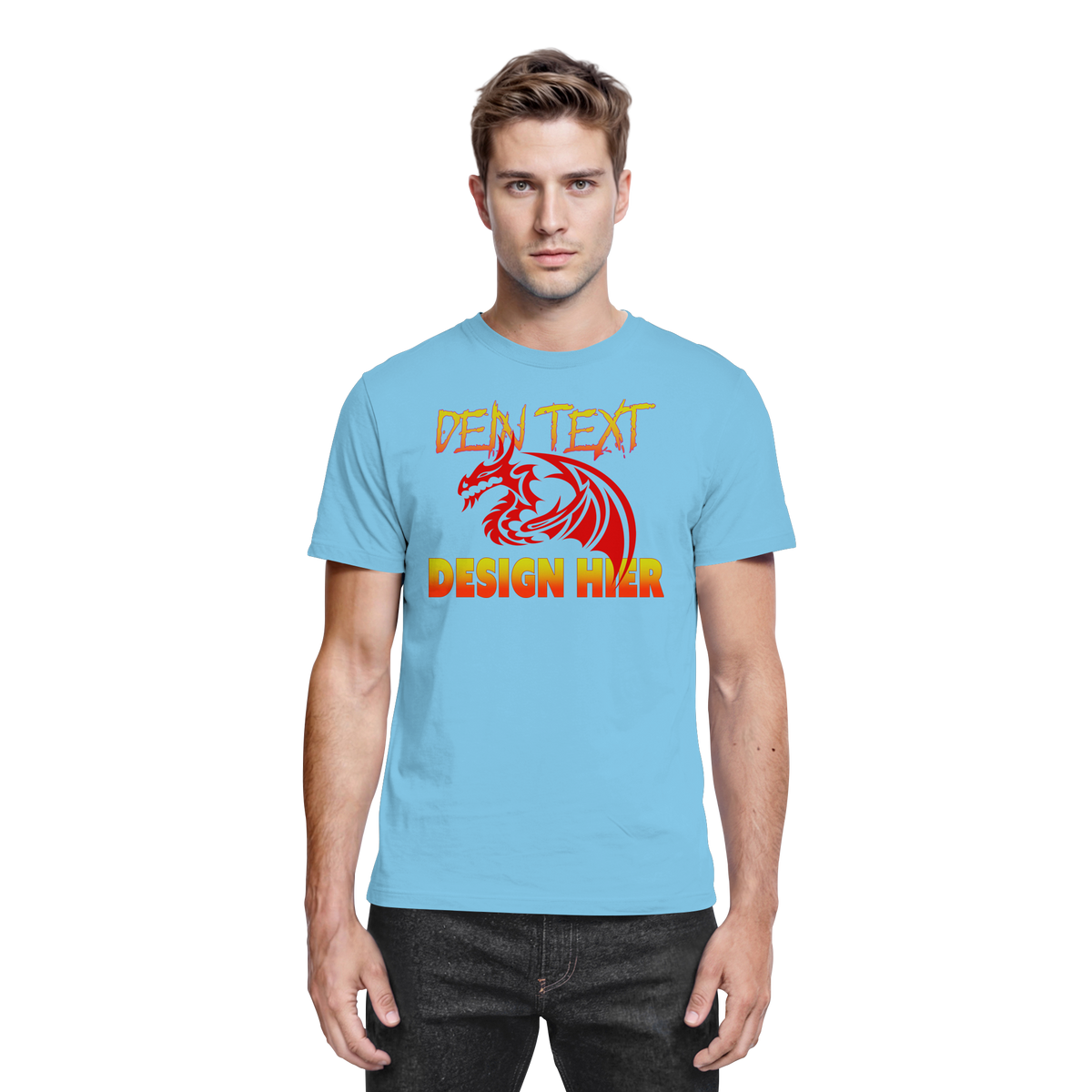 Herren Premium Cotton T-Shirt - Selbst gestalten mit eigenes Design, Text, & Foto