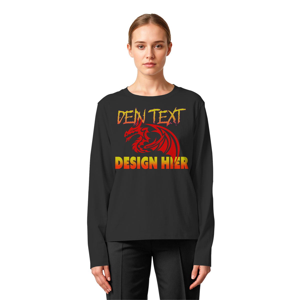 Personalisiertbare mit Dein Text, Foto oder Logo - Womens Organic Longsleeve Shirt