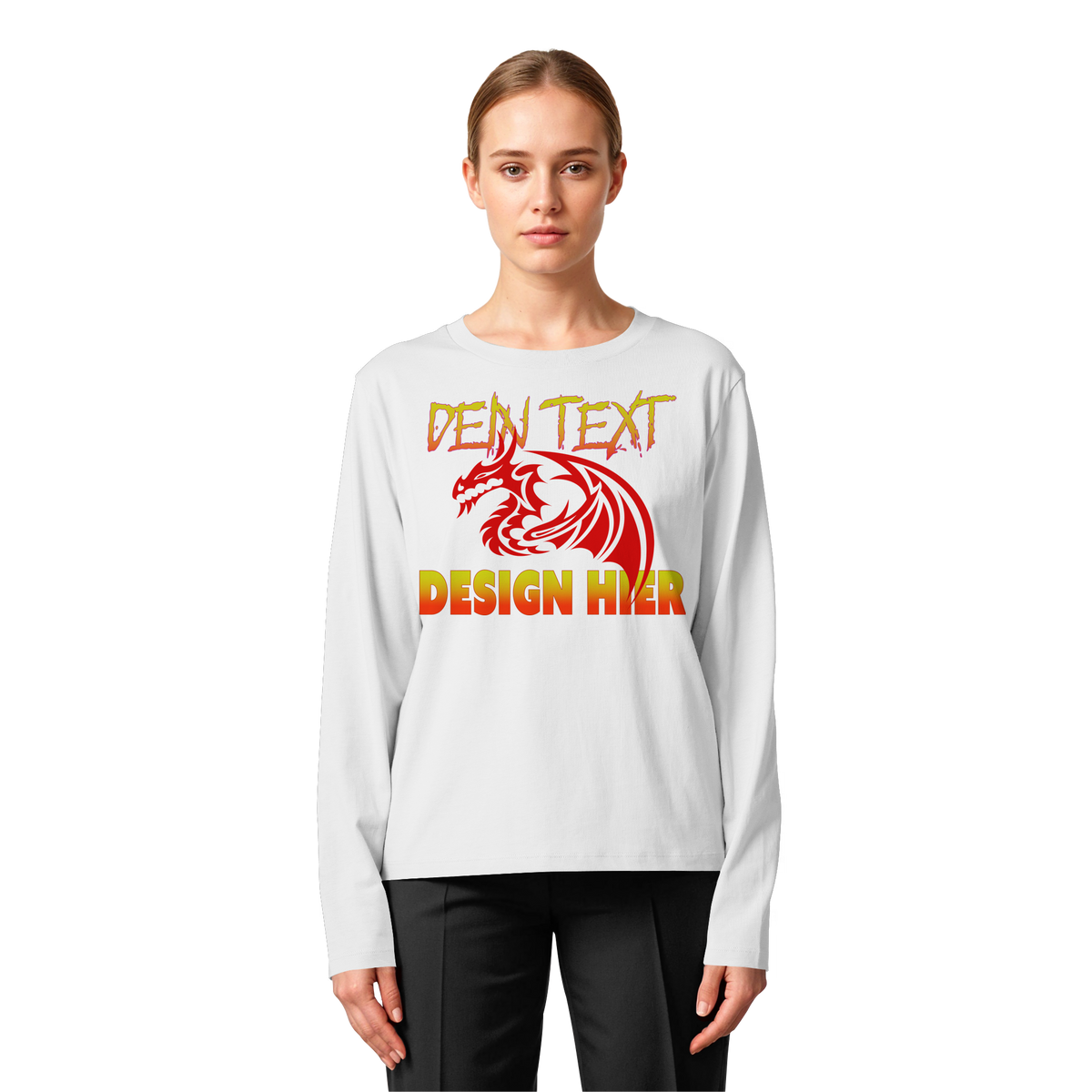 Personalisiertbare mit Dein Text, Foto oder Logo - Womens Organic Longsleeve Shirt
