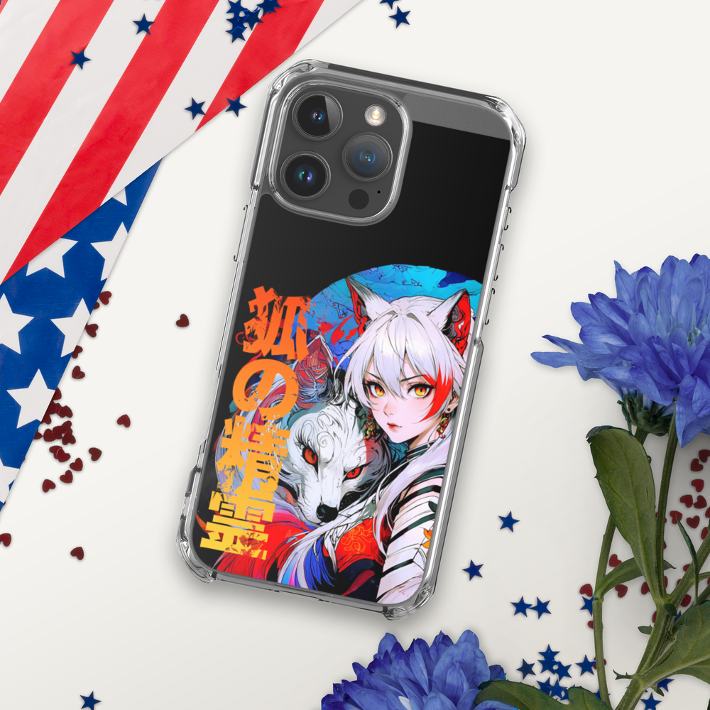 Kitsune Fox Spirti/ Transparente iPhone-Hülle mit MagSafe für Iphone 14 15 16 17